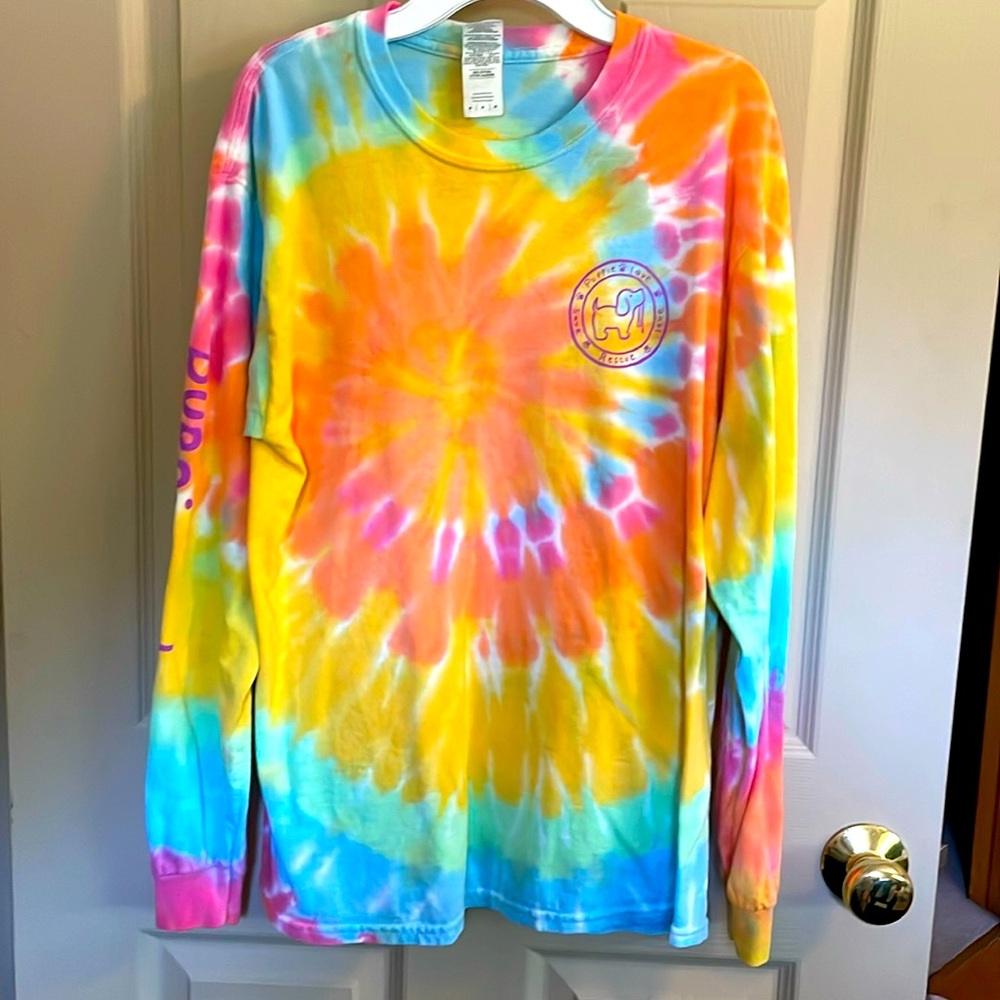 Puppie love rescue tie dye shirt